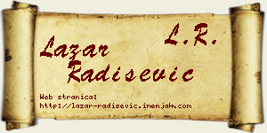 Lazar Radišević vizit kartica